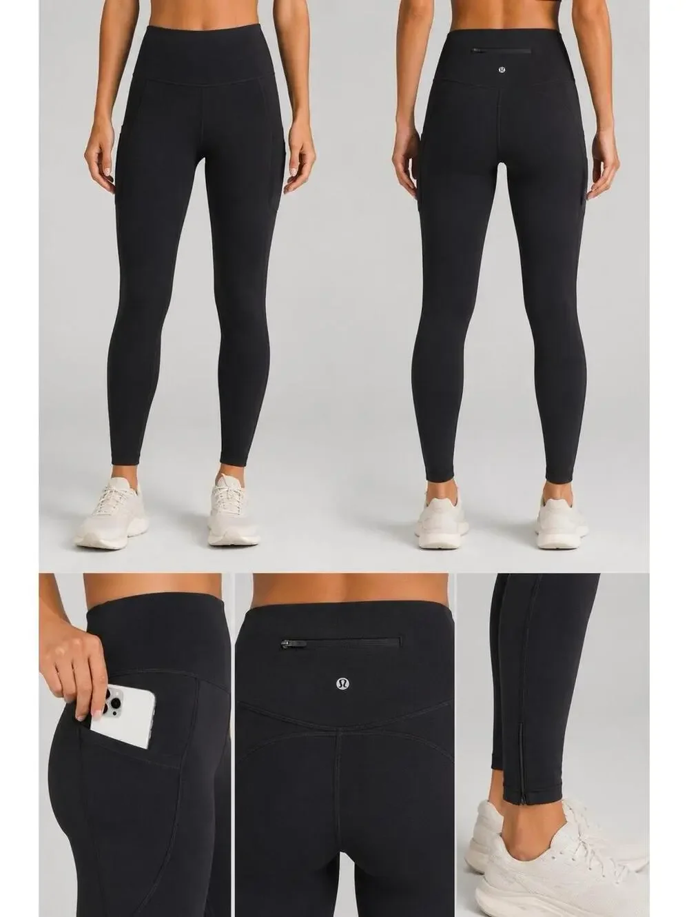 Lululemon Speed Tight IV Full On Luon Leggings Black Size 2 High Rise